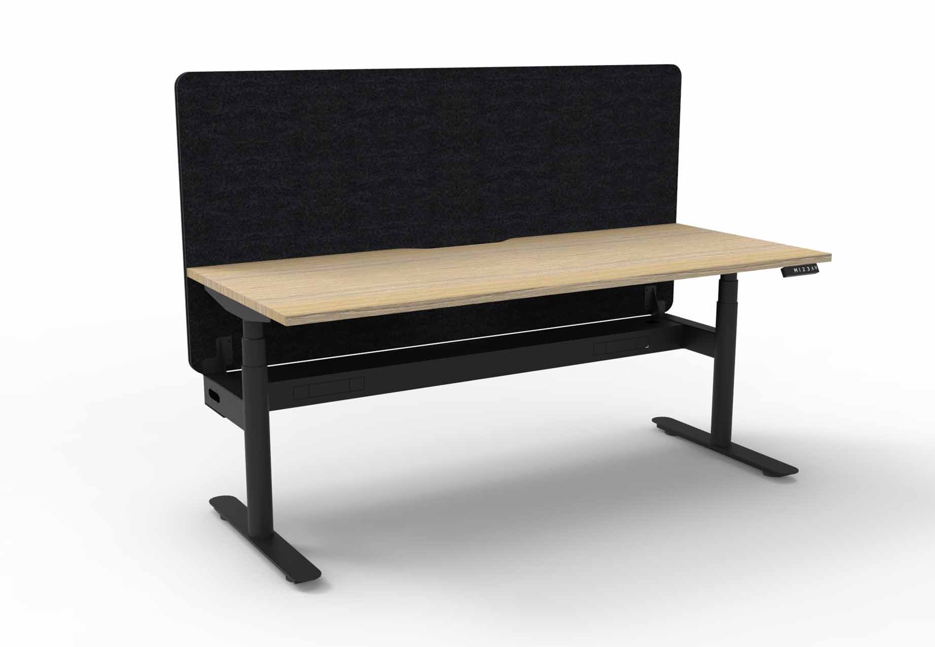 Halo+ Sit-Stand Workstation - Cable Tray and Eco Screen